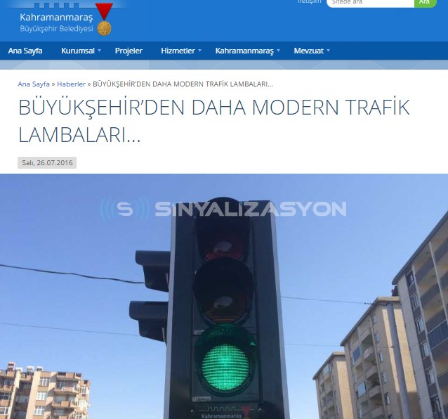 Maraş Büyükşehir'den daha Modern Trafik Lambaları..