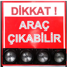  LEDLİ DİKKAT! ARAÇ ÇIKABİLİR LEVHASI